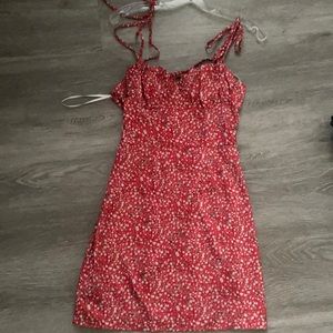 Red floral sundress